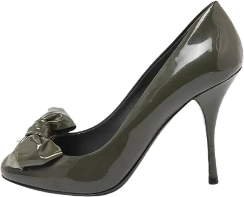 Miu Pre-owned Leather heels Green Dames