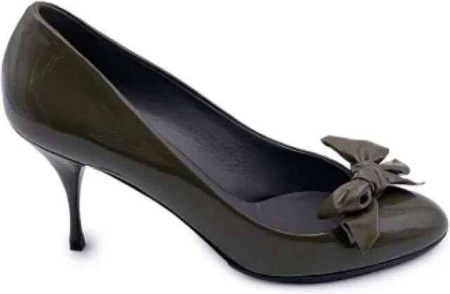 Miu Pre-owned Leather heels Green Dames