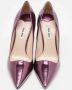 Miu Pre-owned Leather heels Purple Dames - Thumbnail 1