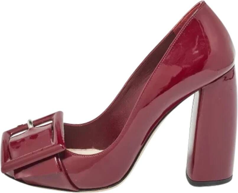 Miu Pre-owned Leather heels Red Dames