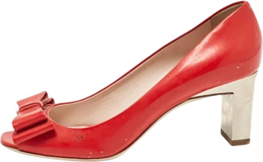 Miu Pre-owned Leather heels Red Dames