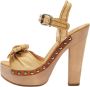 Miu Pre-owned Leather sandals Beige Dames - Thumbnail 1