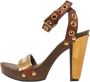 Miu Pre-owned Leather sandals Brown Dames - Thumbnail 1