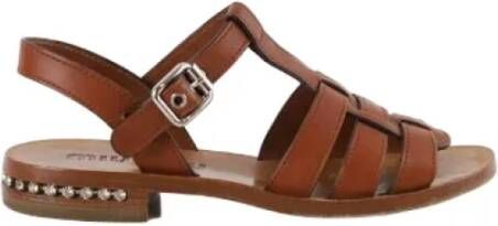 Miu Pre-owned Leather sandals Brown Dames