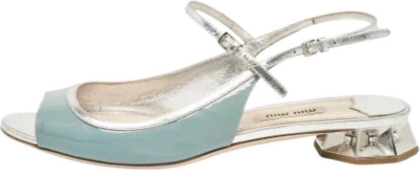 Miu Pre-owned Leather sandals Gray Dames