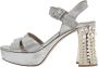 Miu Pre-owned Leather sandals Gray Dames - Thumbnail 1