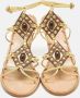 Miu Pre-owned Leather sandals Yellow Dames - Thumbnail 1