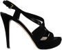 Miu Pre-owned Linen sandals Black Dames - Thumbnail 1