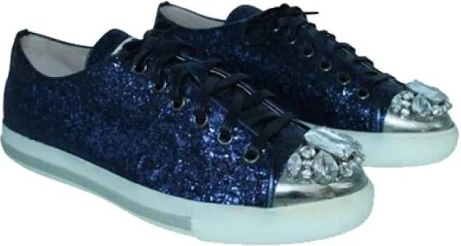 Miu Pre-owned Rubber sneakers Blue Dames