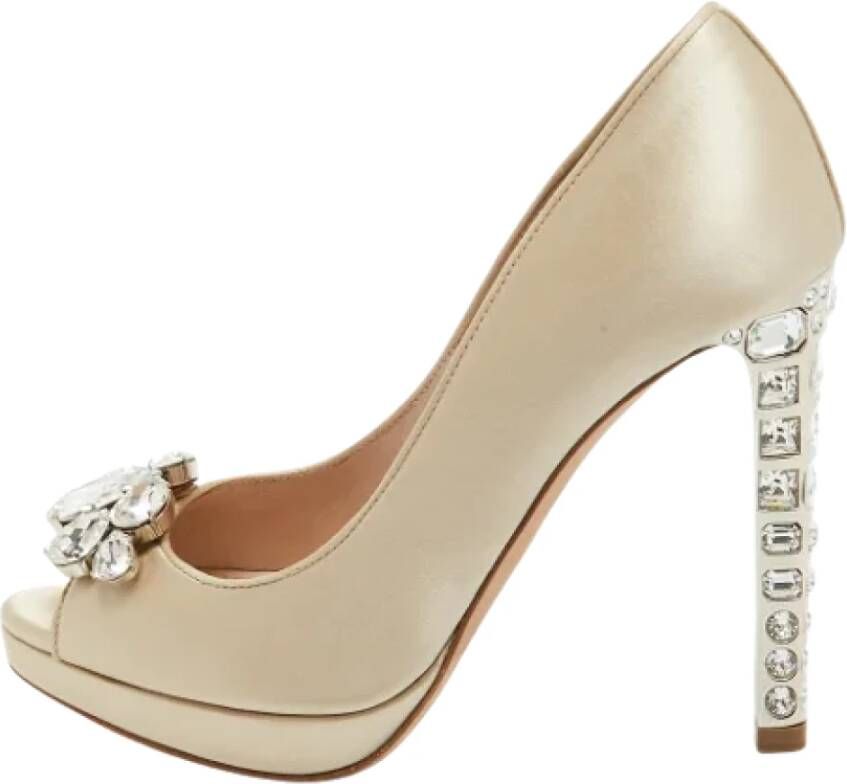 Miu Pre-owned Satin heels Beige Dames