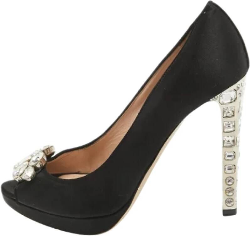 Miu Pre-owned Satin heels Black Dames