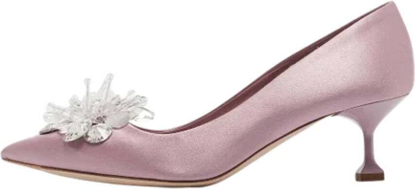 Miu Pre-owned Satin heels Purple Dames