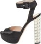 Miu Pre-owned Satin sandals Black Dames - Thumbnail 1