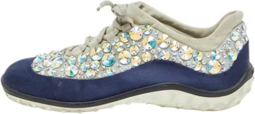 Miu Pre-owned Satin sneakers Blue Dames