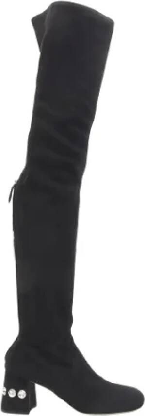 Miu Pre-owned Suede boots Black Dames