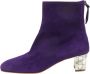 Miu Pre-owned Suede boots Purple Dames - Thumbnail 1