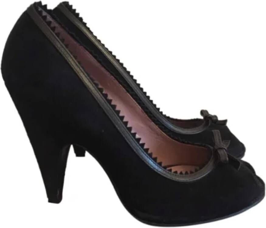 Miu Pre-owned Suede heels Black Dames