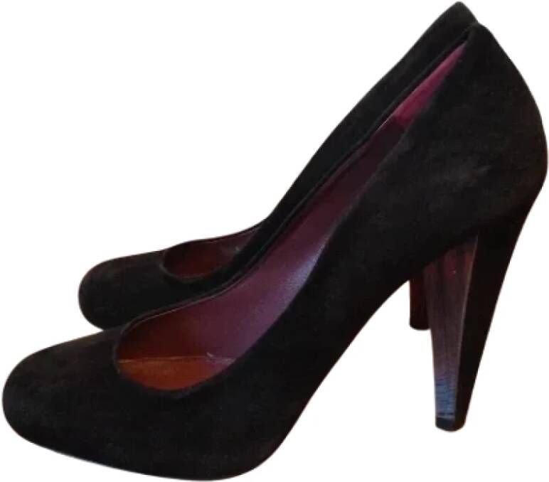 Miu Pre-owned Suede heels Black Dames