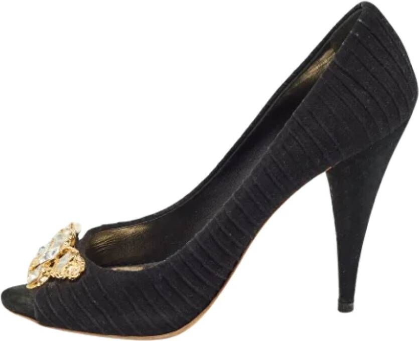 Miu Pre-owned Suede heels Black Dames