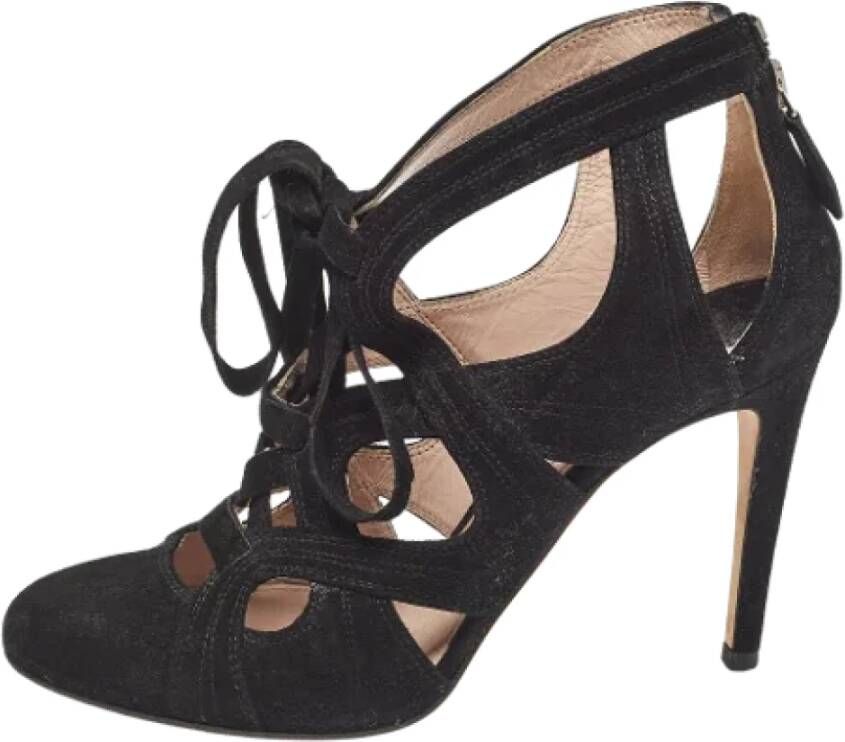 Miu Pre-owned Suede heels Black Dames