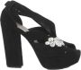 Miu Pre-owned Suede heels Black Dames - Thumbnail 1