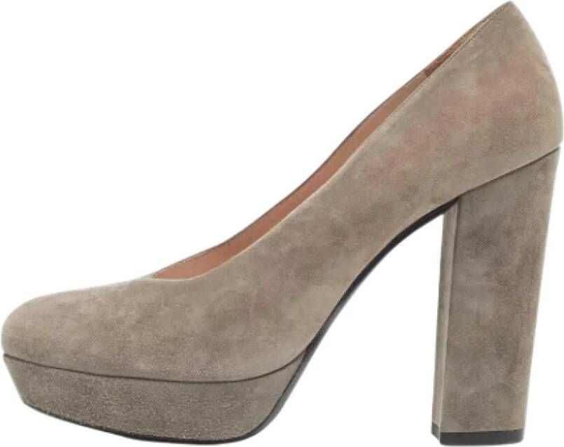 Miu Pre-owned Suede heels Gray Dames