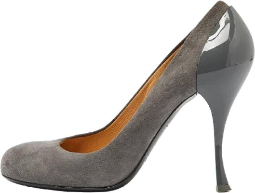 Miu Pre-owned Suede heels Gray Dames