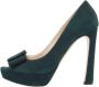 Miu Pre-owned Suede heels Green Dames - Thumbnail 1