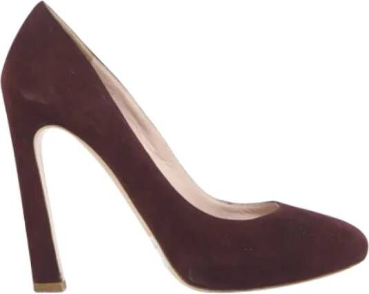 Miu Pre-owned Suede heels Red Dames