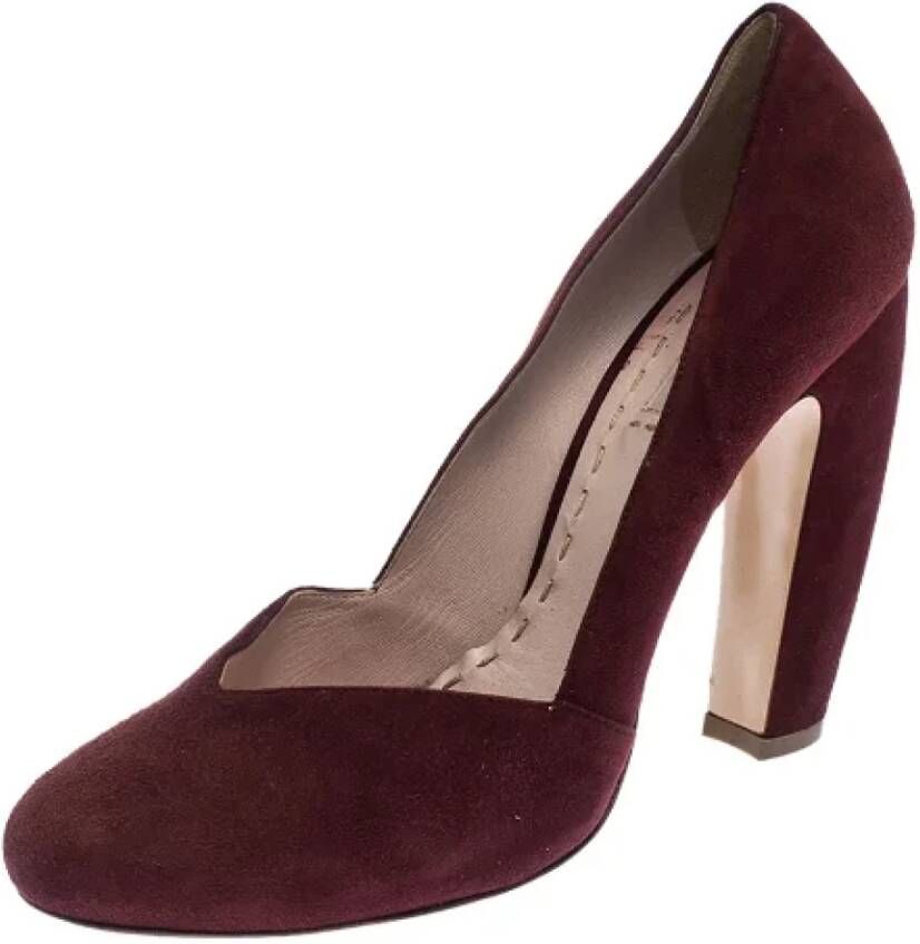 Miu Pre-owned Suede heels Red Dames