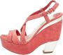 Miu Pre-owned Suede sandals Pink Dames - Thumbnail 1