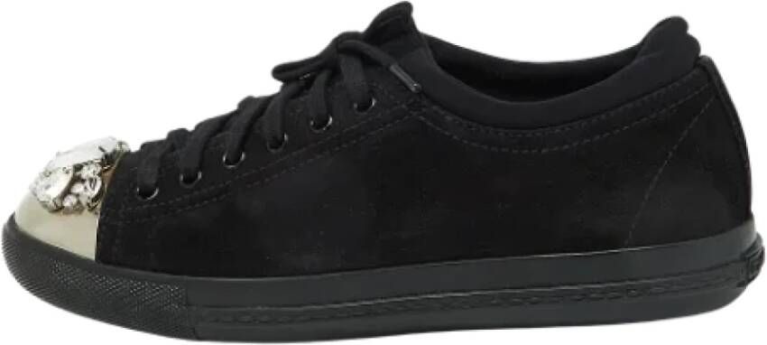 Miu Pre-owned Suede sneakers Black Dames