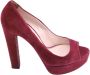 Miu Pre-owned Velvet heels Red Dames - Thumbnail 1