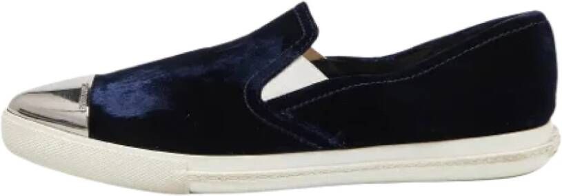 Miu Pre-owned Velvet sneakers Blue Dames