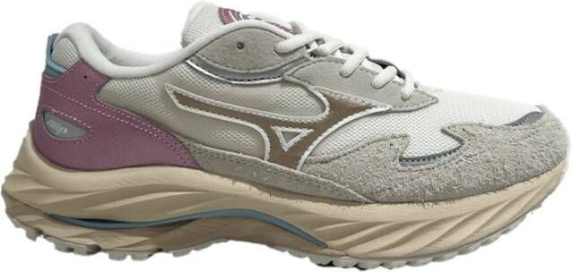 Mizuno Mesh Sneakers met Suede Overlays Multicolor