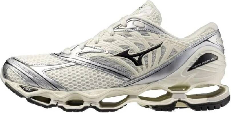 Mizuno Wave Prophecy Off White Black Silver White Unisex