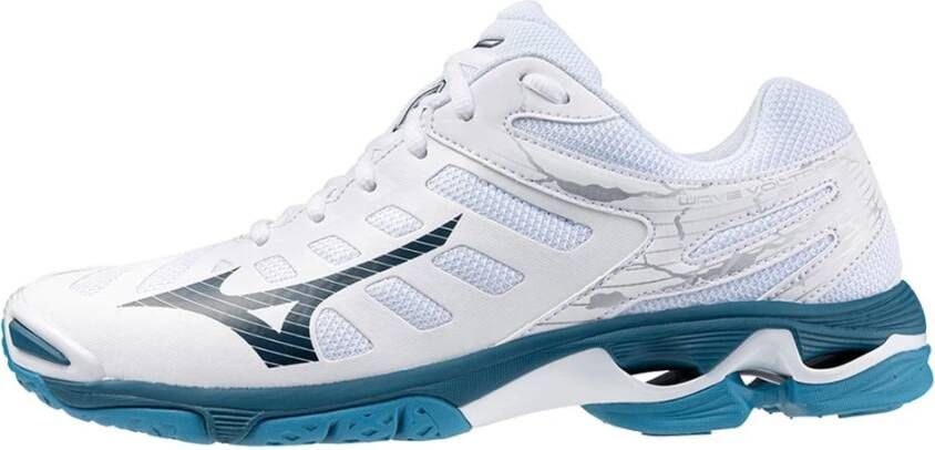 Mizuno Wave Voltage Schoenen Wit Blauw Zilver White Heren