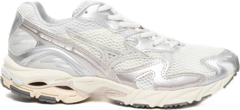 Mizuno Zilveren Veterschoenen Mesh Crème Gray Dames