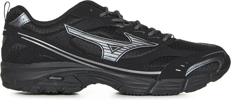 Mizuno Zwarte Sneakers met Vetersluiting Black Heren