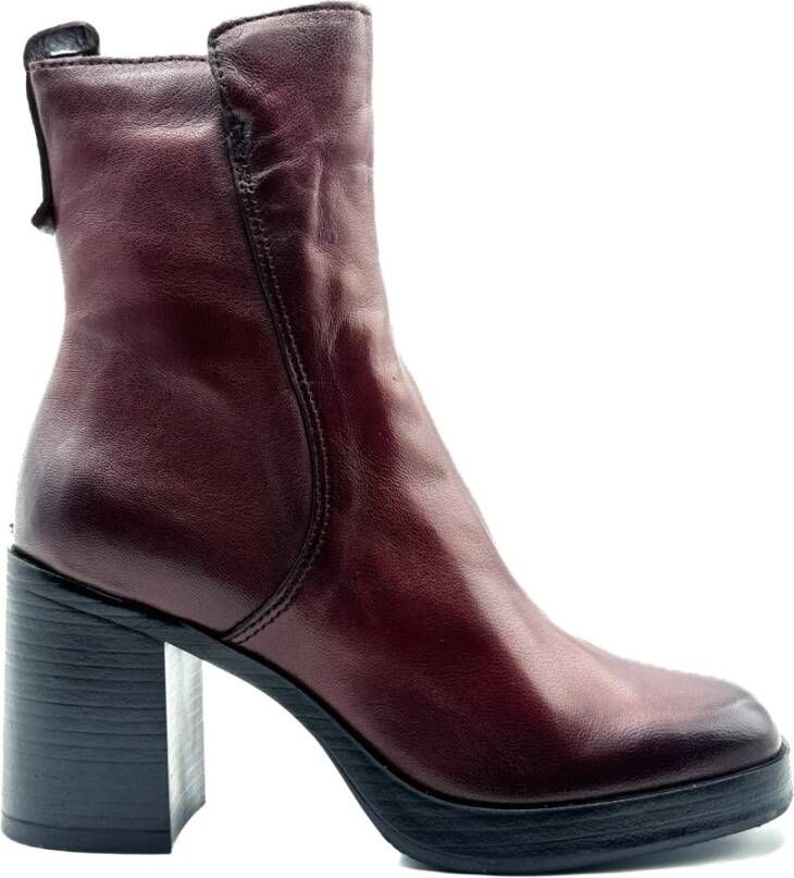 MJUS Bordeaux Laarzen Tronchetto Model P96212 Red Dames