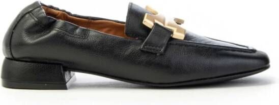 MJUS Metalen Loafer met Leren Bovenwerk Black Dames