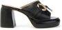 MJUS Plateau Sandaal met Metalen Klem Accessoire Black Dames - Thumbnail 1