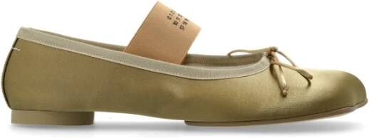 MM6 Maison Margiela Ballerina's met logo Green Dames