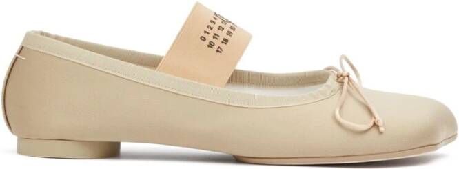 MM6 Maison Margiela Beige Katoenen Instappers met Strikdetail Beige Dames