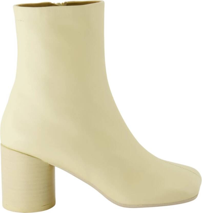 MM6 Maison Margiela Beige Leren Anatomische Laarzen Beige Dames