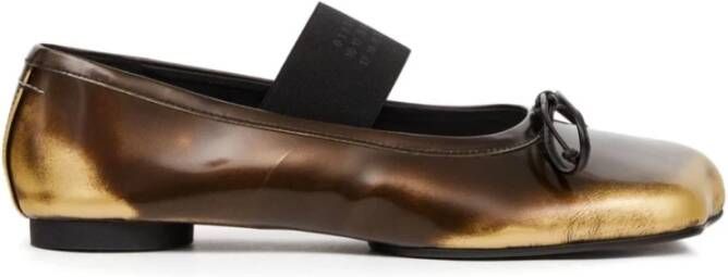 MM6 Maison Margiela Bruine Ballerina's met Boogdetail Brown Dames