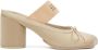 MM6 Maison Margiela Bruine sandalen met blokhak Beige Dames - Thumbnail 1