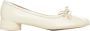 MM6 Maison Margiela Ivoor Leren Ballet Flats Beige Dames - Thumbnail 1