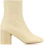 MM6 Maison Margiela Ivoor leren enkellaarzen 7cm hak Beige Dames - Thumbnail 1