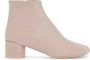 MM6 Maison Margiela Leren enkellaarsjes met cilinderhak Beige Dames - Thumbnail 1